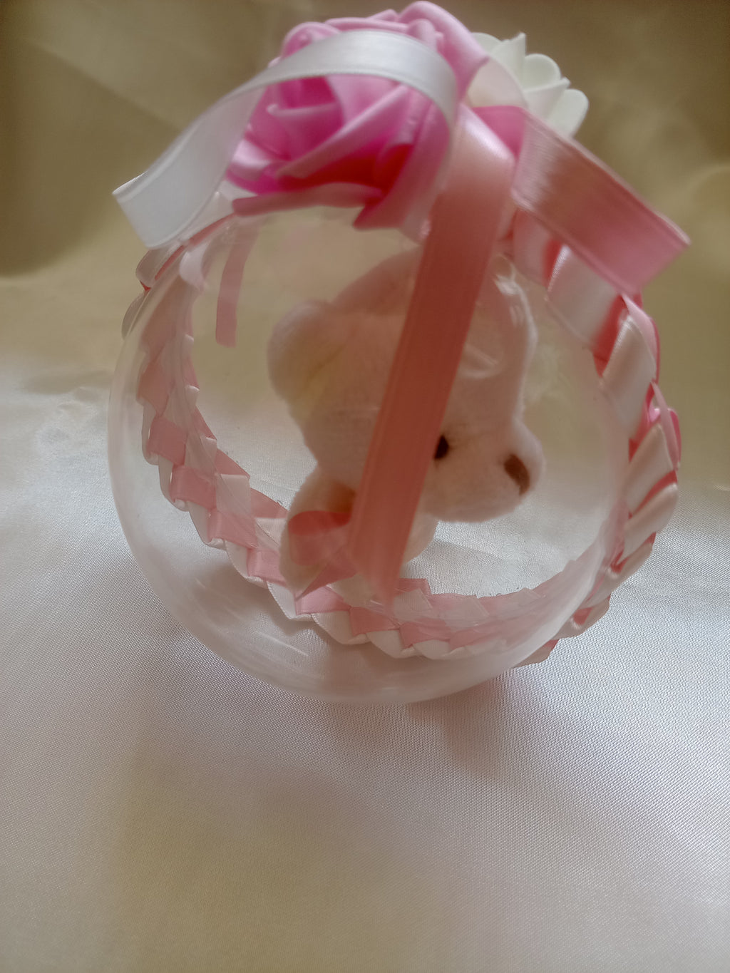 Pallina Segnaposto con Orsacchiotto – Bomboniera Nascita, Battesimo, Baby Shower