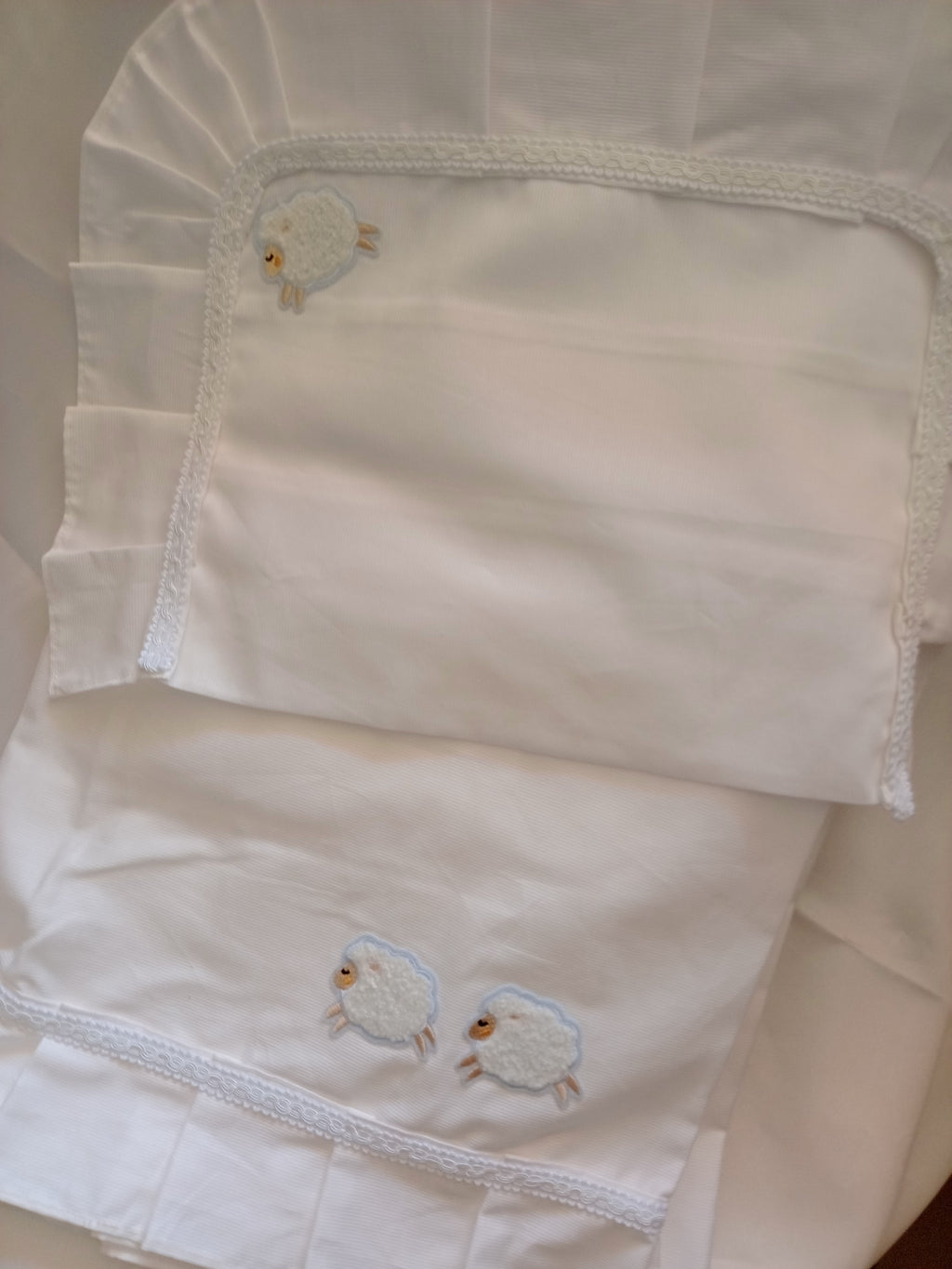 Set Carrozzina con Lenzuolo in Cotone – Realizzato a Mano, Neonato, Personalizzabile