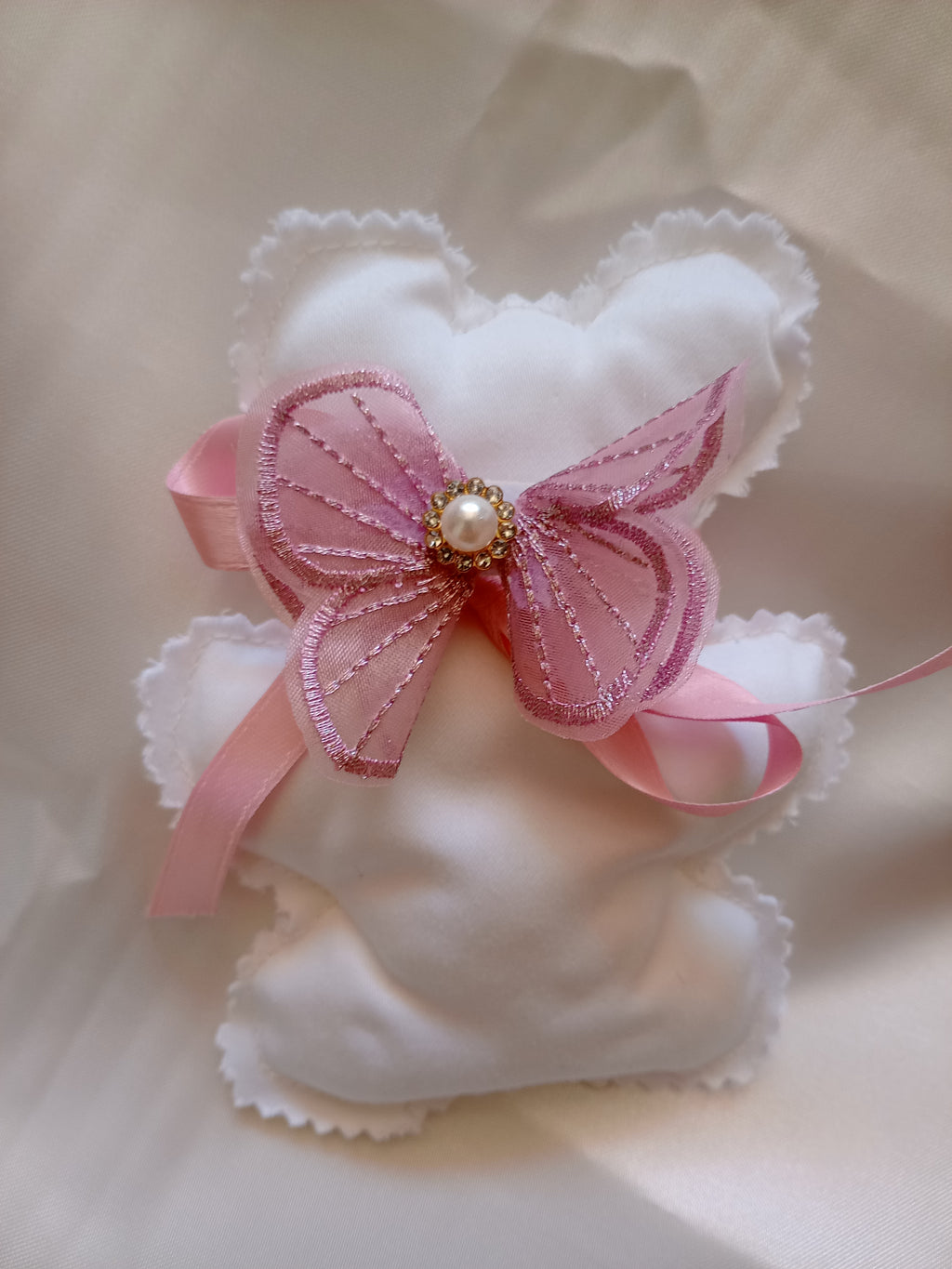 Orsetto in Cotone – Bomboniera e Segnaposto per Nascita, Battesimo e Baby Shower – Realizzato a Mano, Personalizzabile