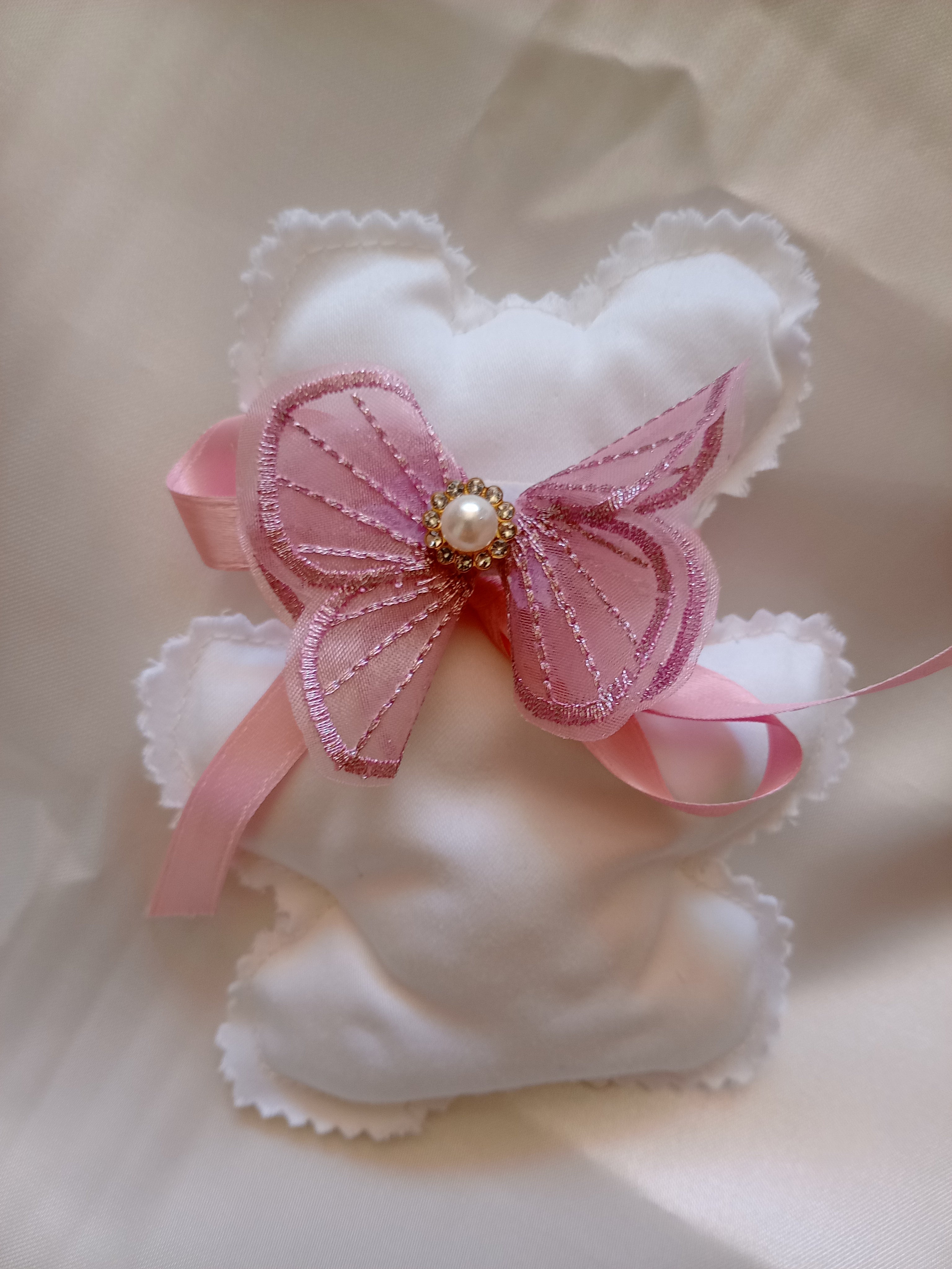 Orsetto in Cotone – Bomboniera e Segnaposto per Nascita, Battesimo e Baby Shower – Realizzato a Mano, Personalizzabile