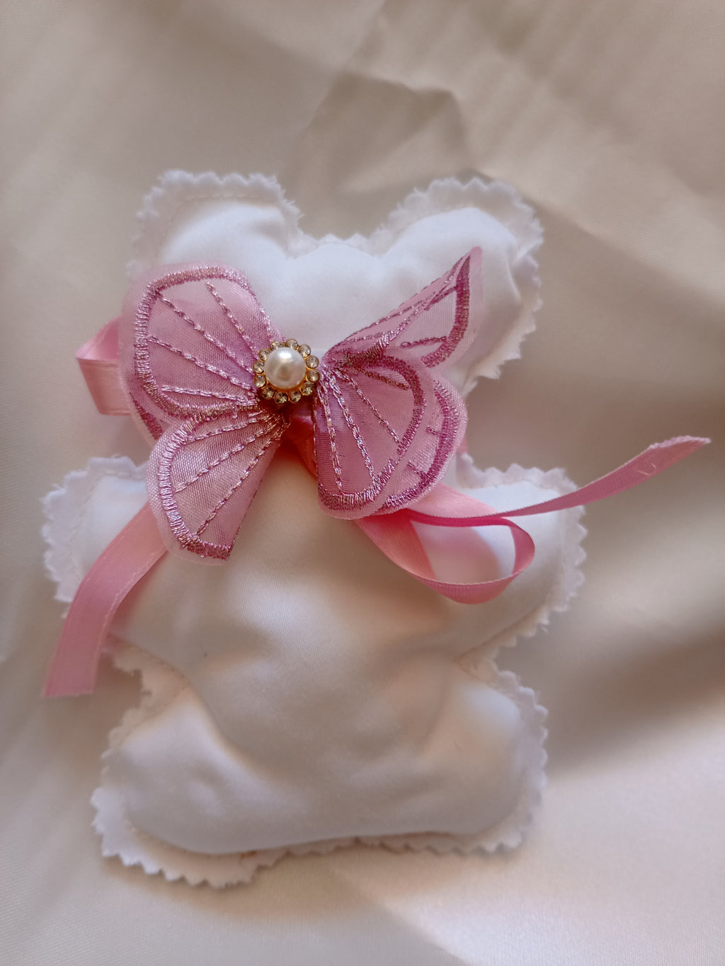 Orsetto in Cotone – Bomboniera e Segnaposto per Nascita, Battesimo e Baby Shower – Realizzato a Mano, Personalizzabile