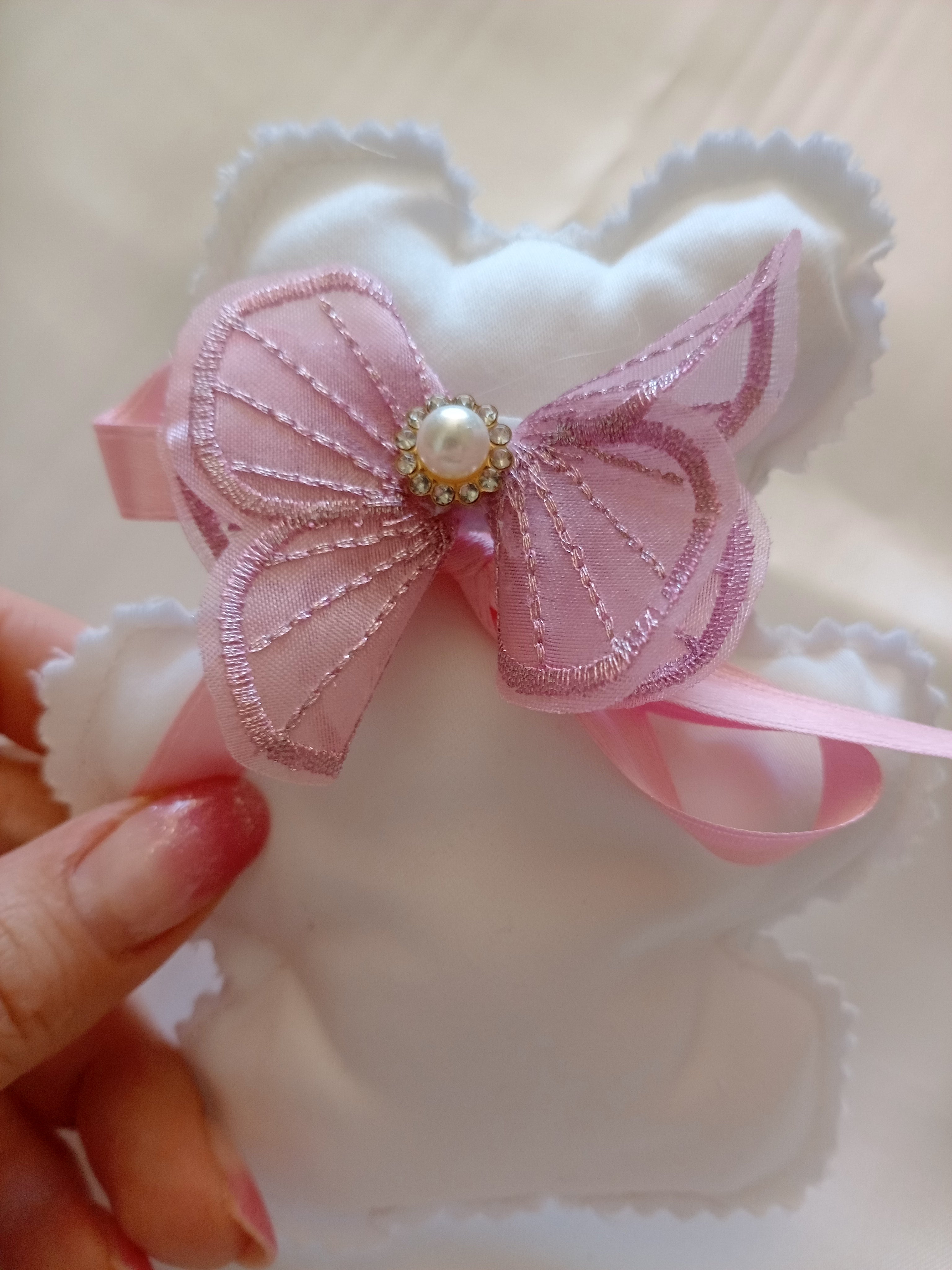 Orsetto in Cotone – Bomboniera e Segnaposto per Nascita, Battesimo e Baby Shower – Realizzato a Mano, Personalizzabile