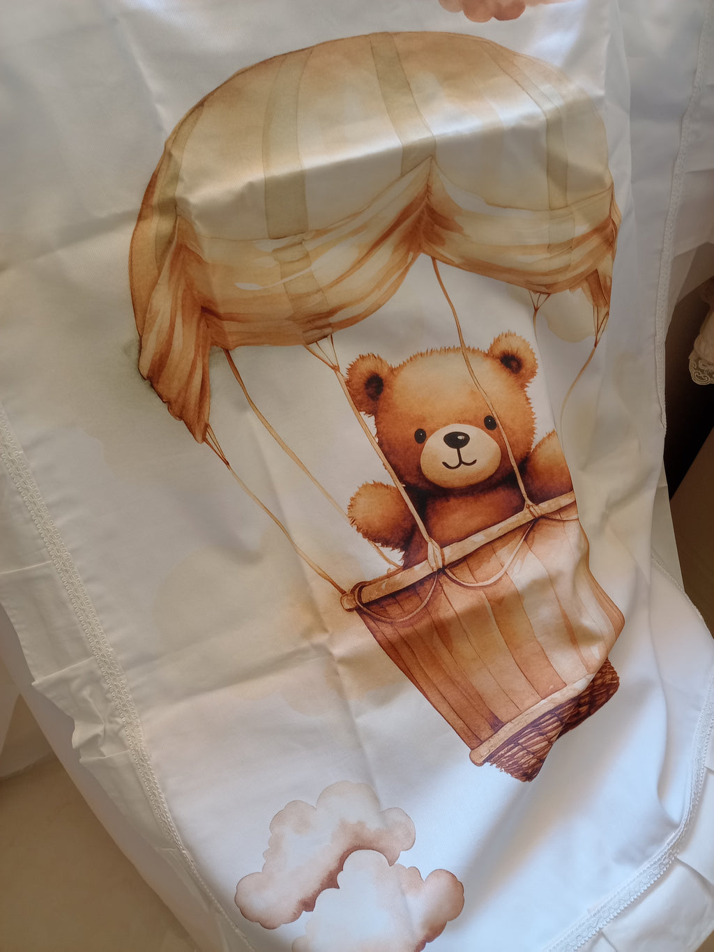Set Carrozzina con Lenzuolo in Cotone – Realizzato a Mano, Neonato, Personalizzabile