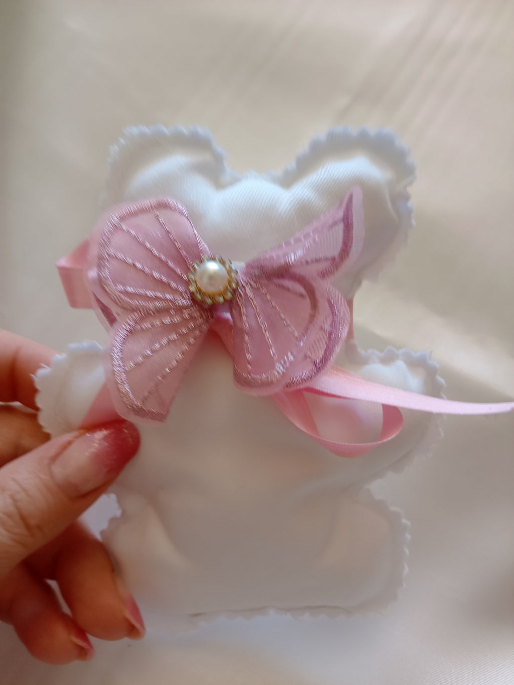 Orsetto in Cotone – Bomboniera e Segnaposto per Nascita, Battesimo e Baby Shower – Realizzato a Mano, Personalizzabile