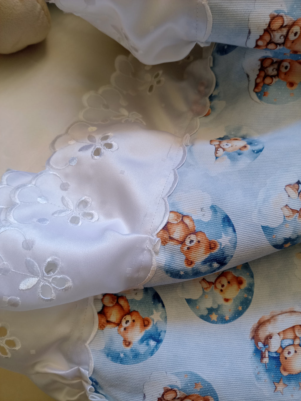 Set Coperta Lettino a Sacco con Lenzuolo in Cotone – Realizzato a Mano, Neonato, Personalizzabile
