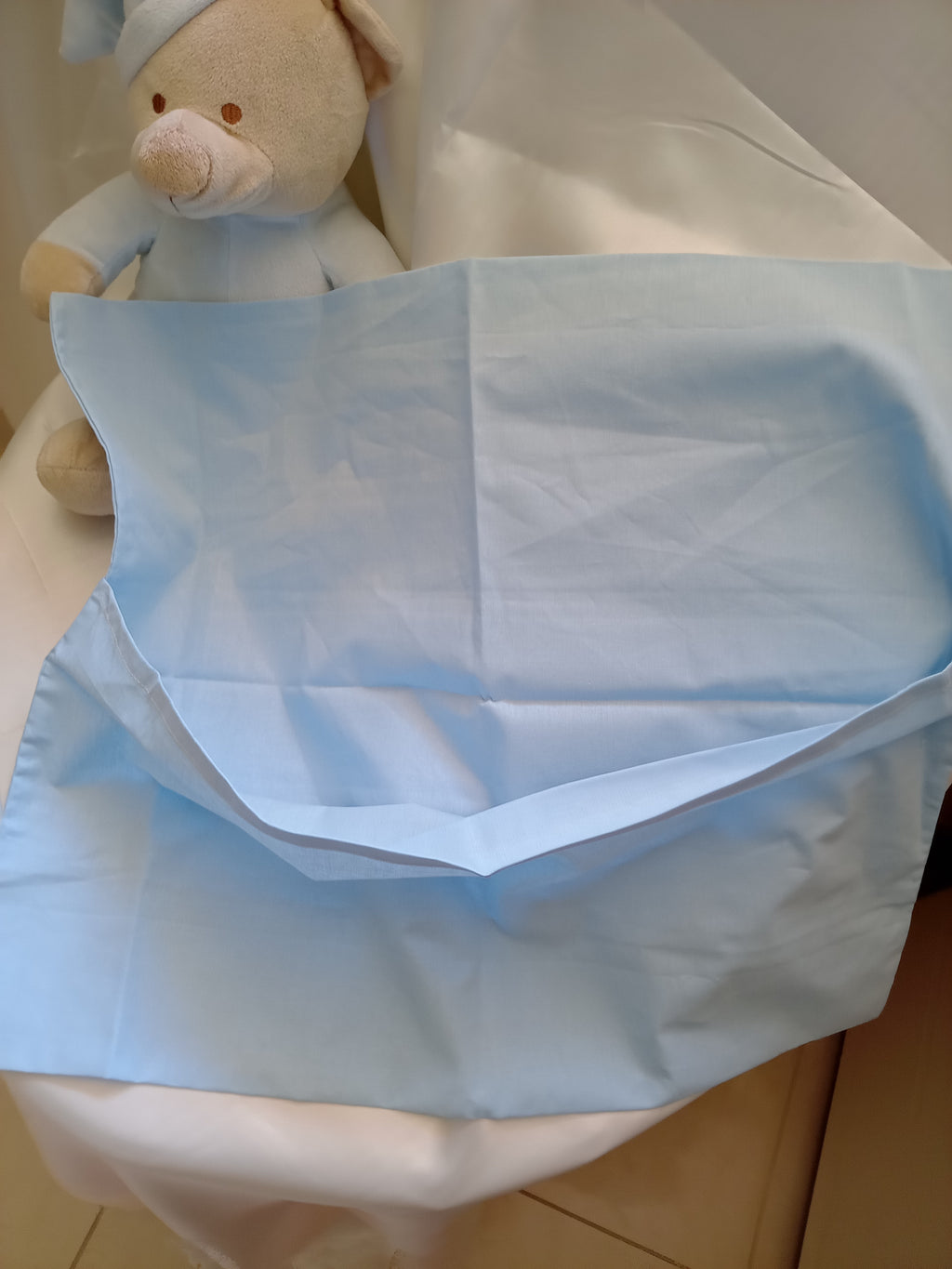 Set Coperta Lettino a Sacco con Lenzuolo in Cotone – Realizzato a Mano, Neonato, Personalizzabile