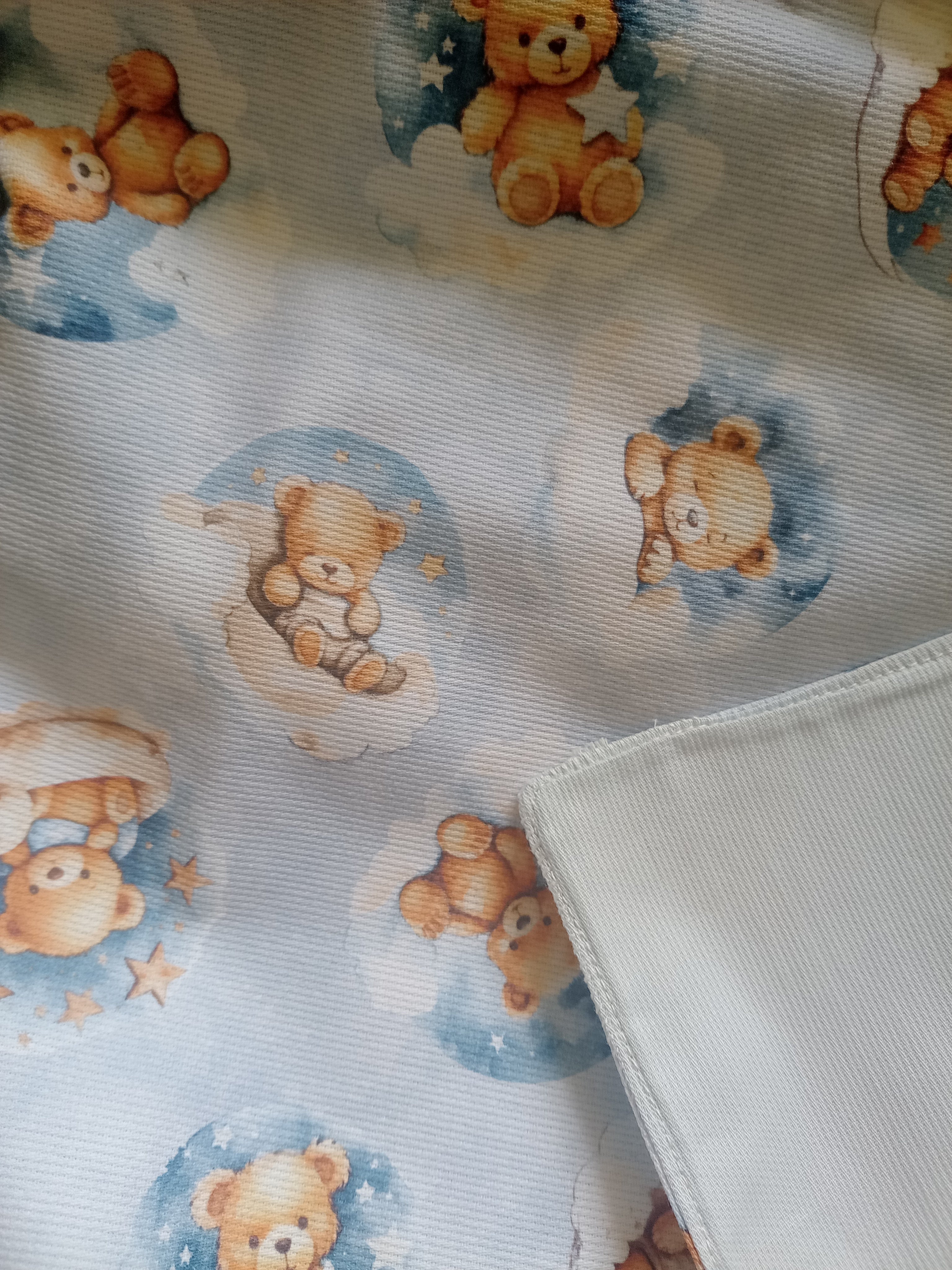 Copertina Neonato in Cotone con Stampa 3D Orsetti – Fatto a Mano, Personalizzabile