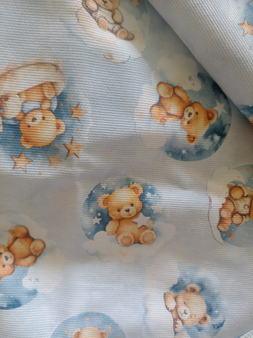 Copertina Neonato in Cotone con Stampa 3D Orsetti – Fatto a Mano, Personalizzabile