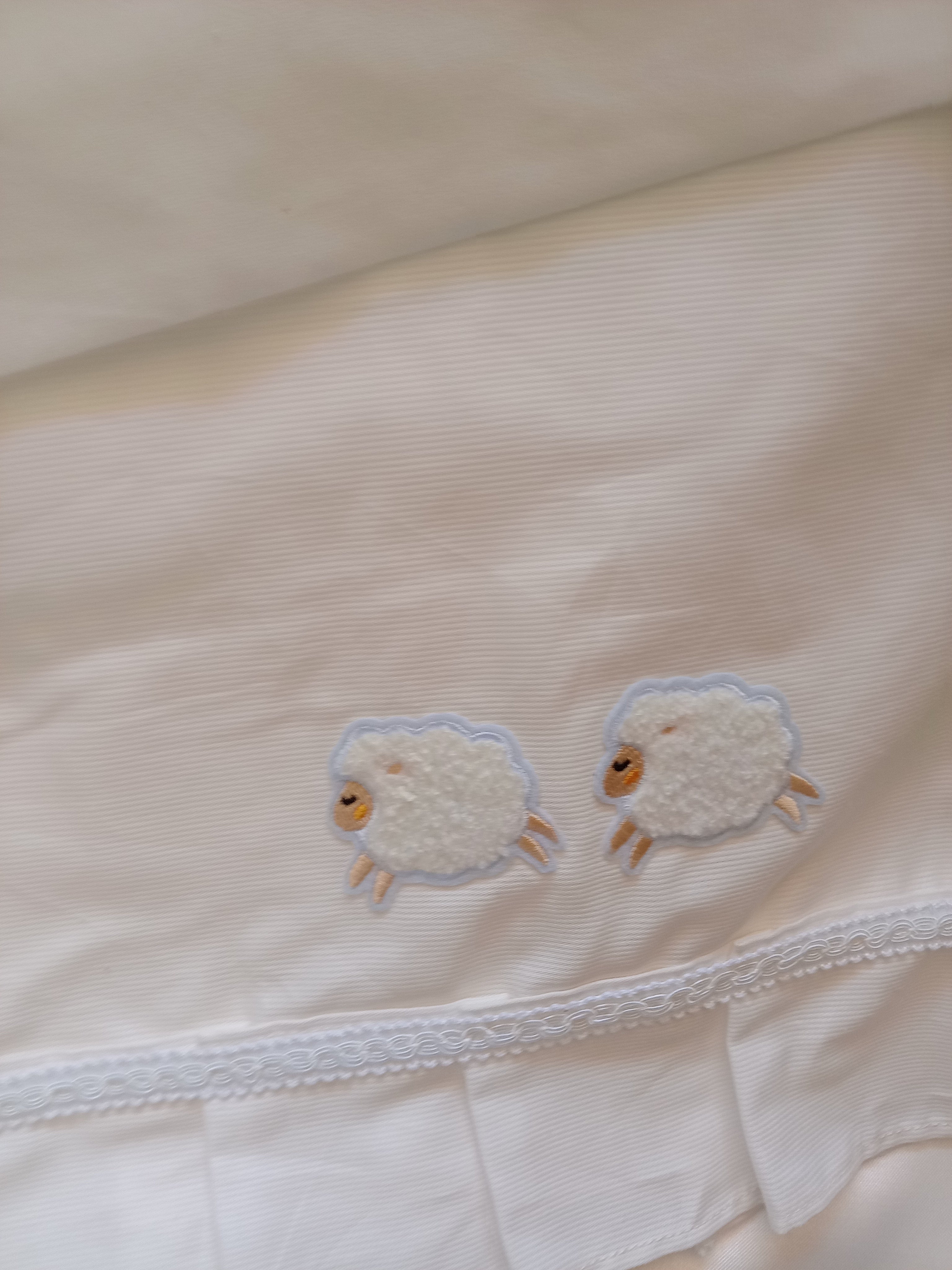 Set Carrozzina con Lenzuolo in Cotone – Realizzato a Mano, Neonato, Personalizzabile