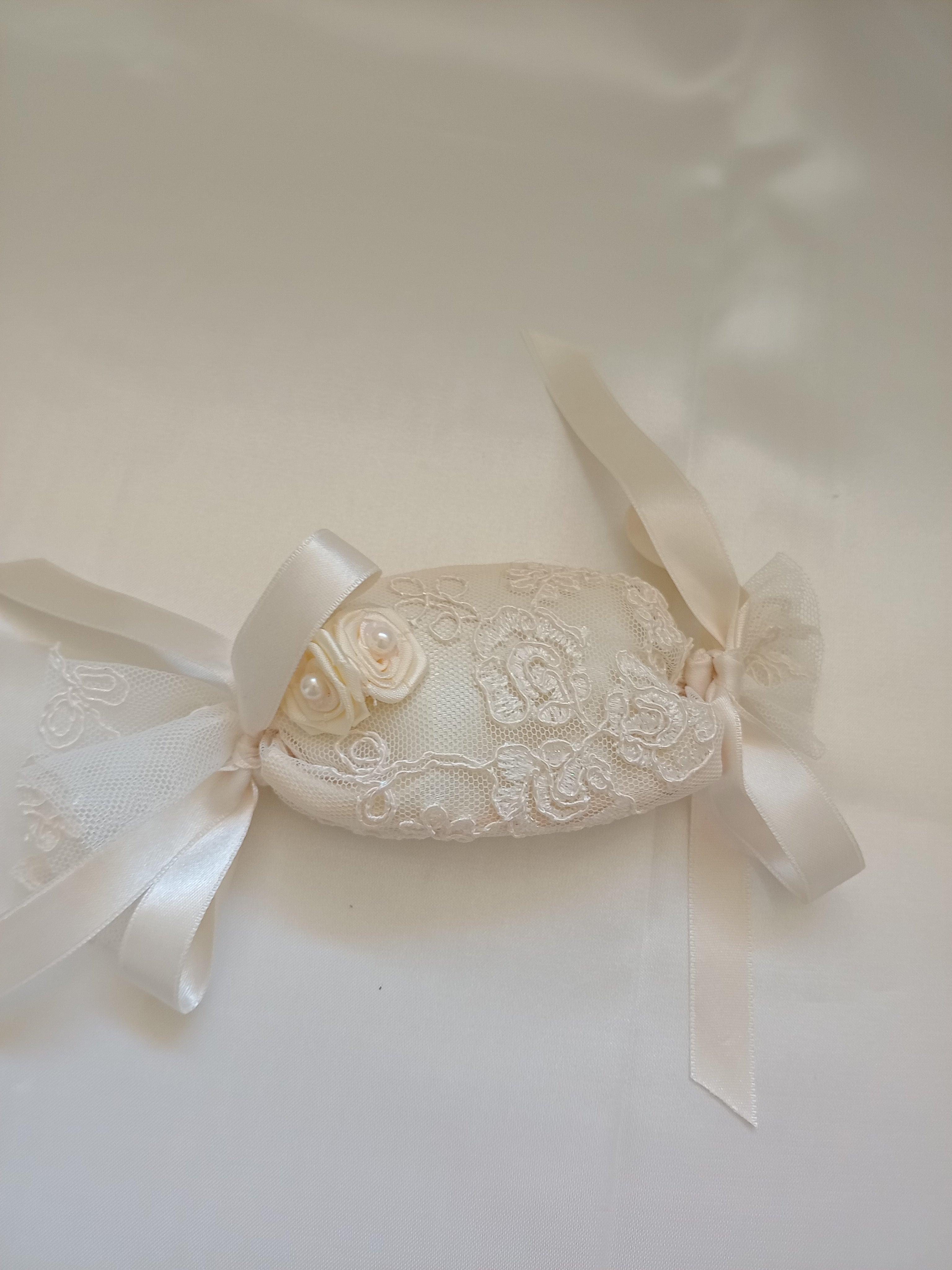 Saponetta a Caramella in Pizzo – Bomboniera Matrimonio Fatta a Mano