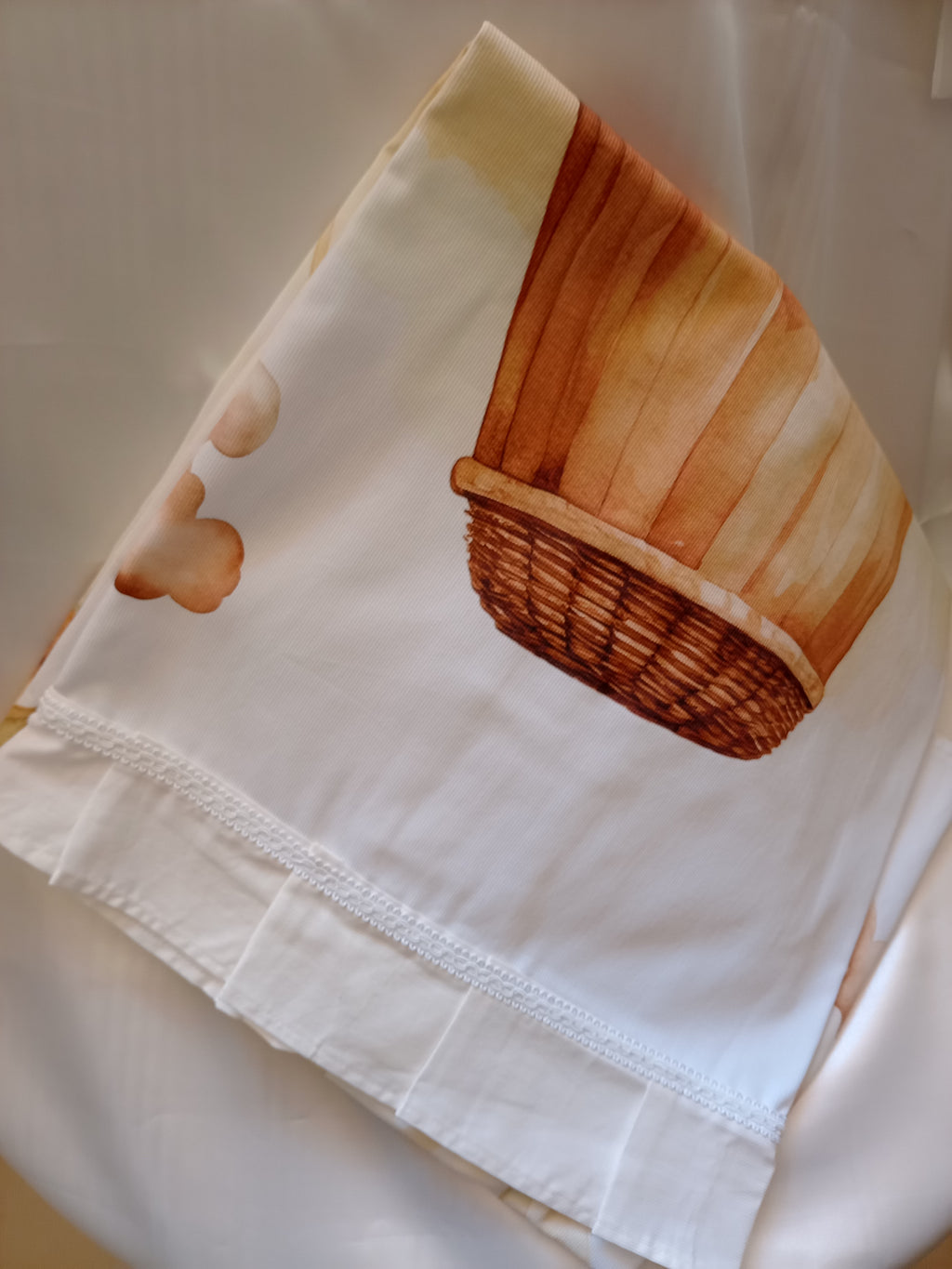 Set Carrozzina con Lenzuolo in Cotone – Realizzato a Mano, Neonato, Personalizzabile