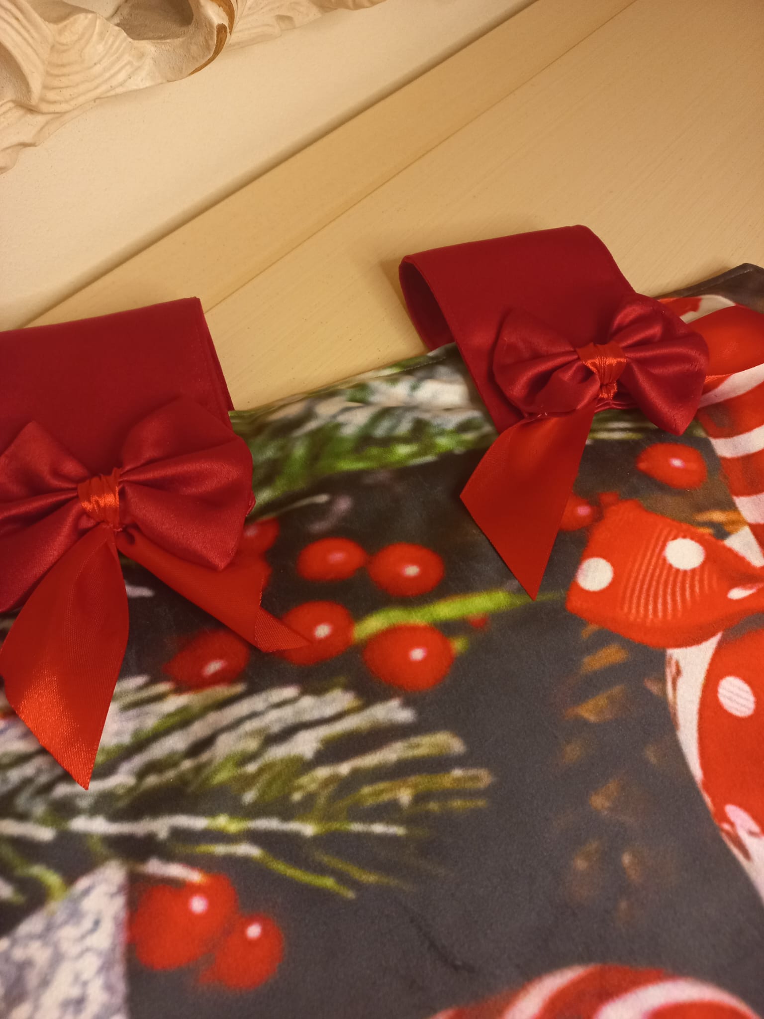 Copriforno Natalizio in Velluto Rosso - Decorazione Cucina