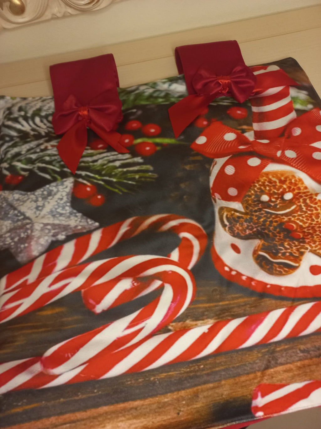 Copriforno Natalizio in Velluto Rosso - Decorazione Cucina