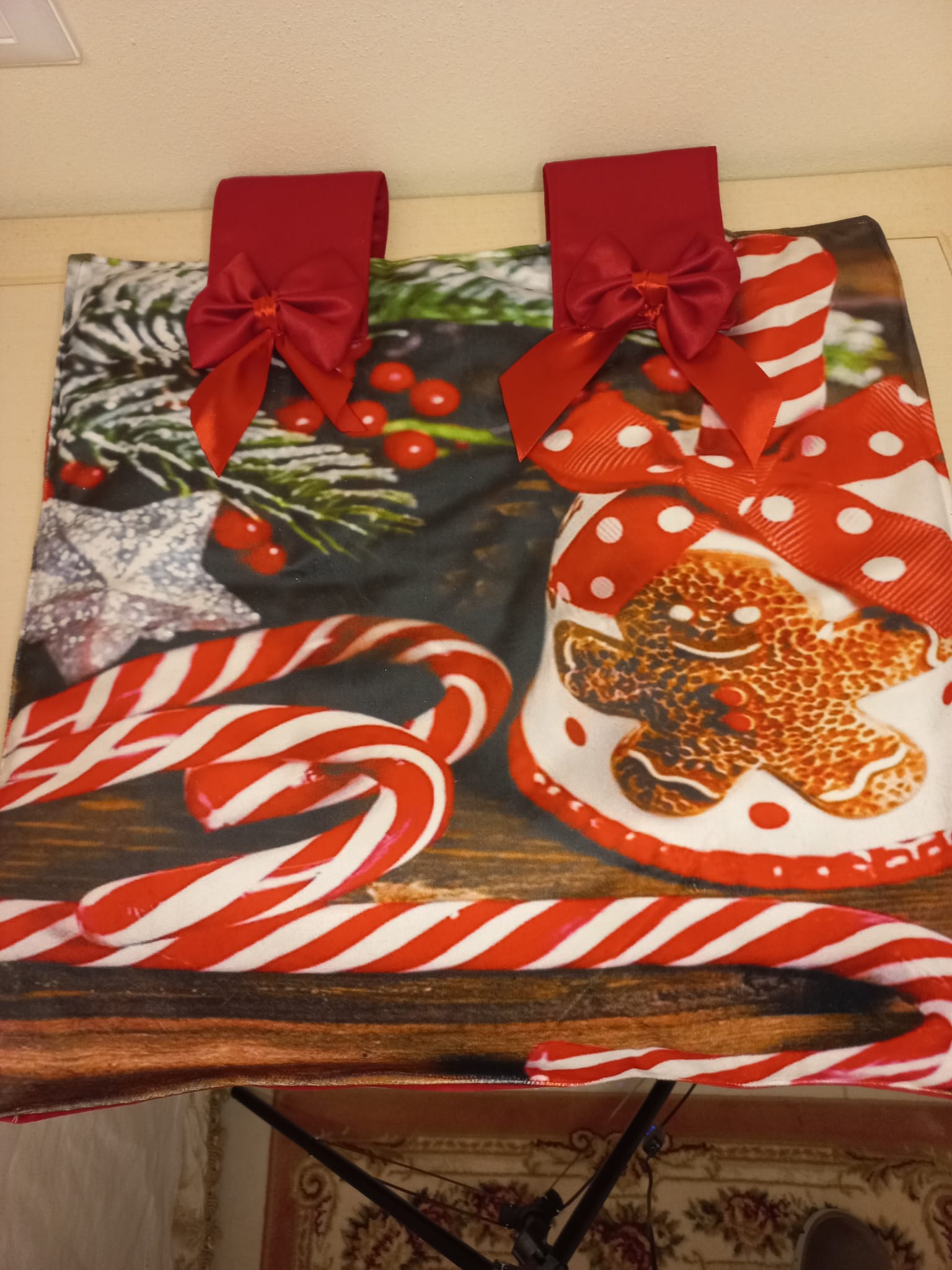 Copriforno Natalizio in Velluto Rosso - Decorazione Cucina