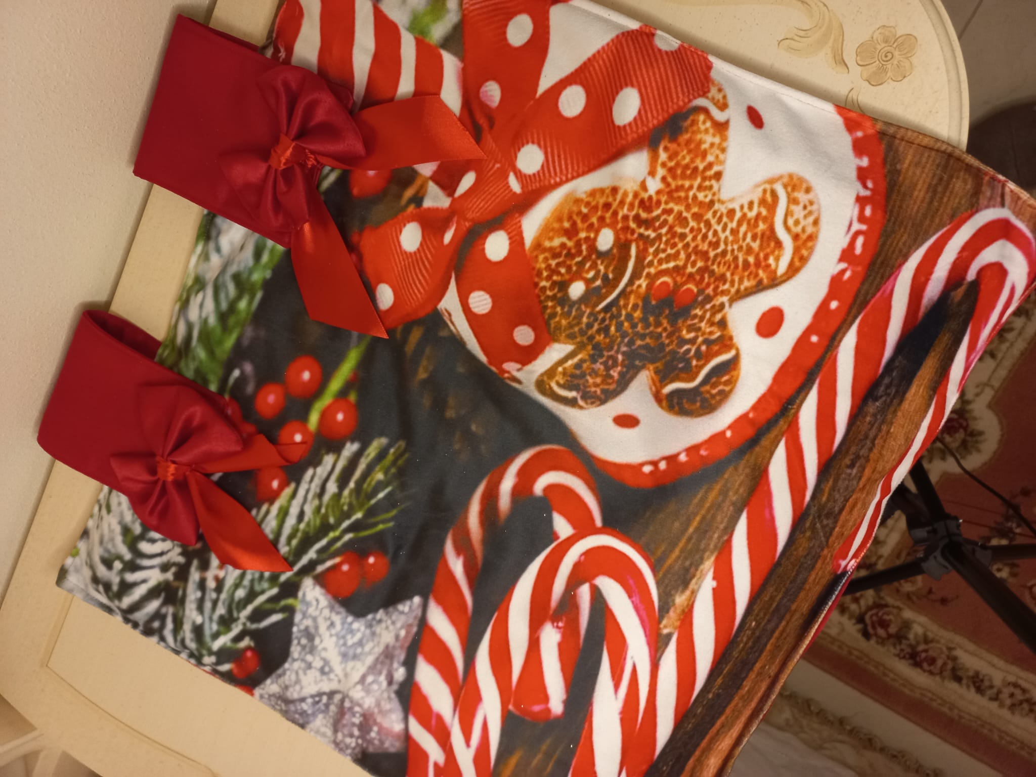 Copriforno Natalizio in Velluto Rosso - Decorazione Cucina