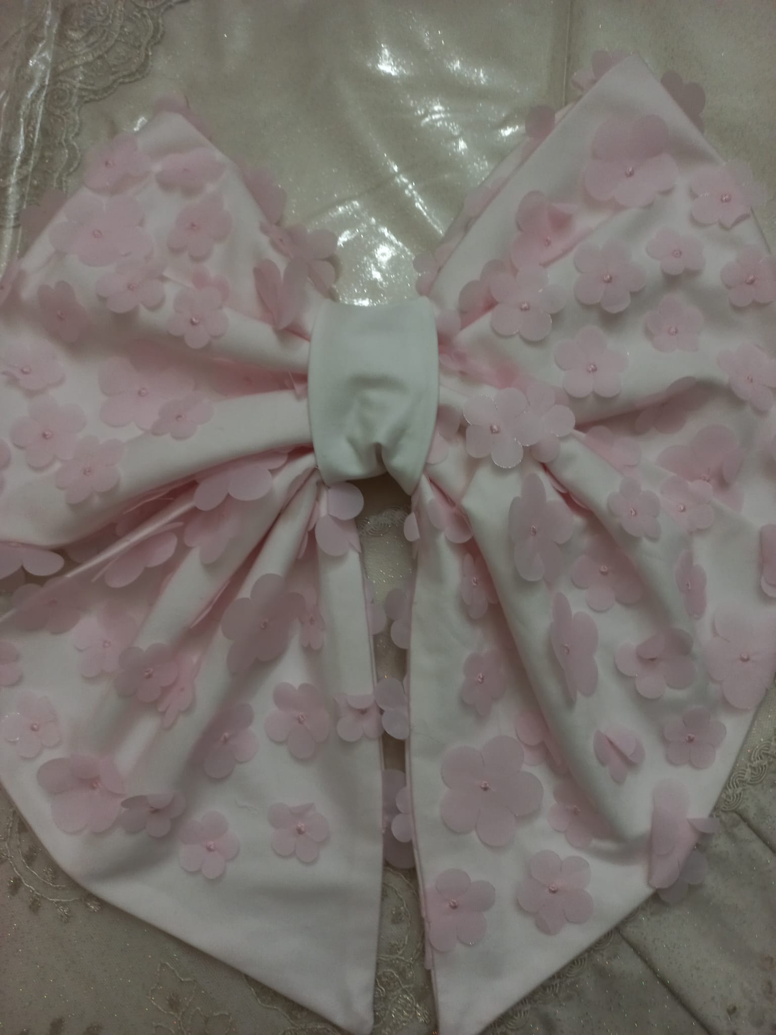 Fiocco Nascita Farfalla in Tulle Rosa – Fatto a Mano, Personalizzabile