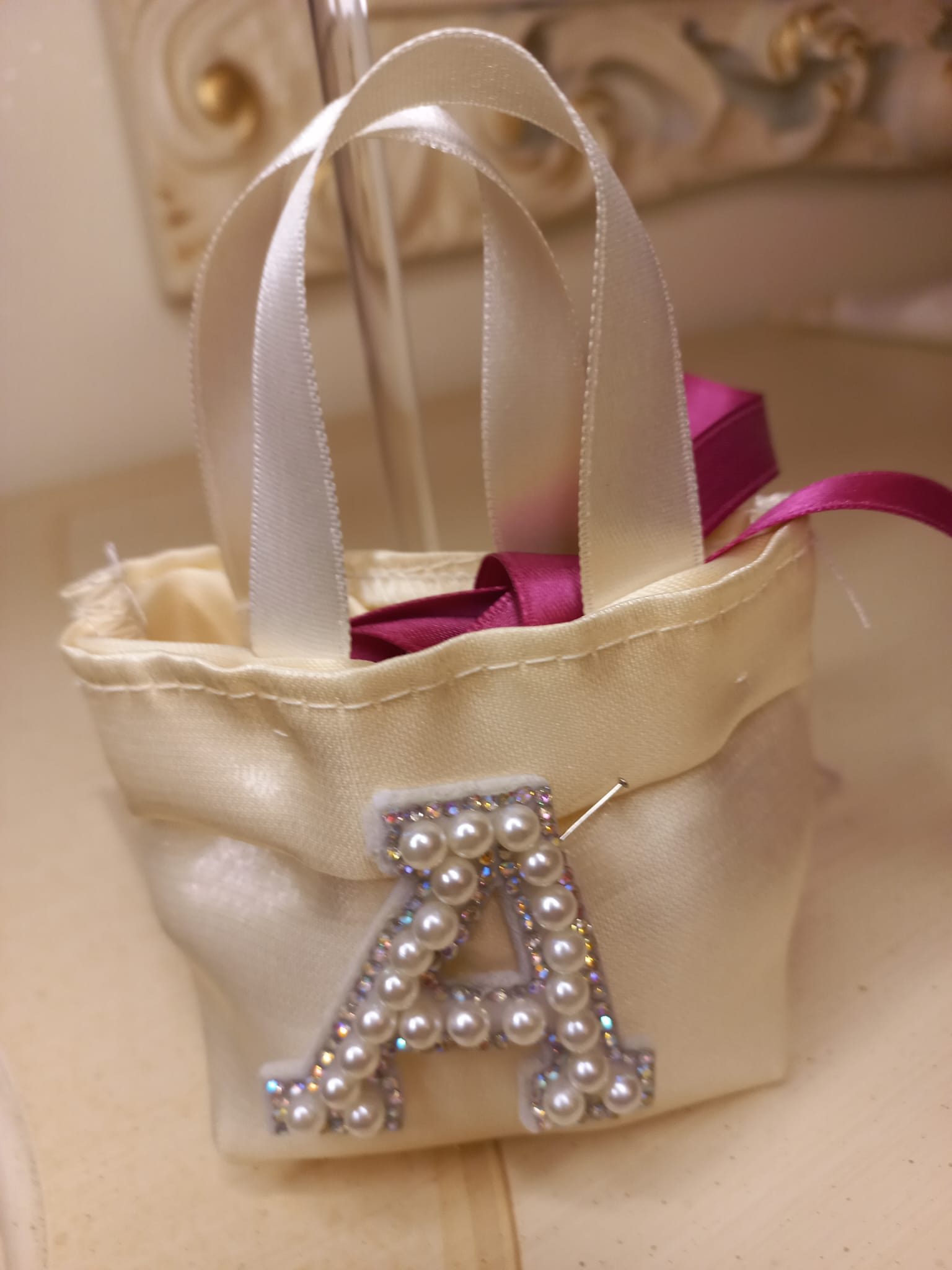 Borsetta Portaconfetti Artigianale in Pizzo - Bomboniera Matrimonio Elegante