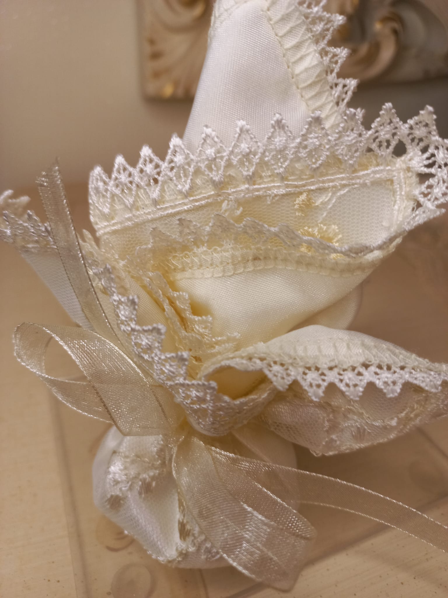 Sacchettino in Pizzo Artigianale - Portaconfetti Portariso Segnaposto Matrimonio