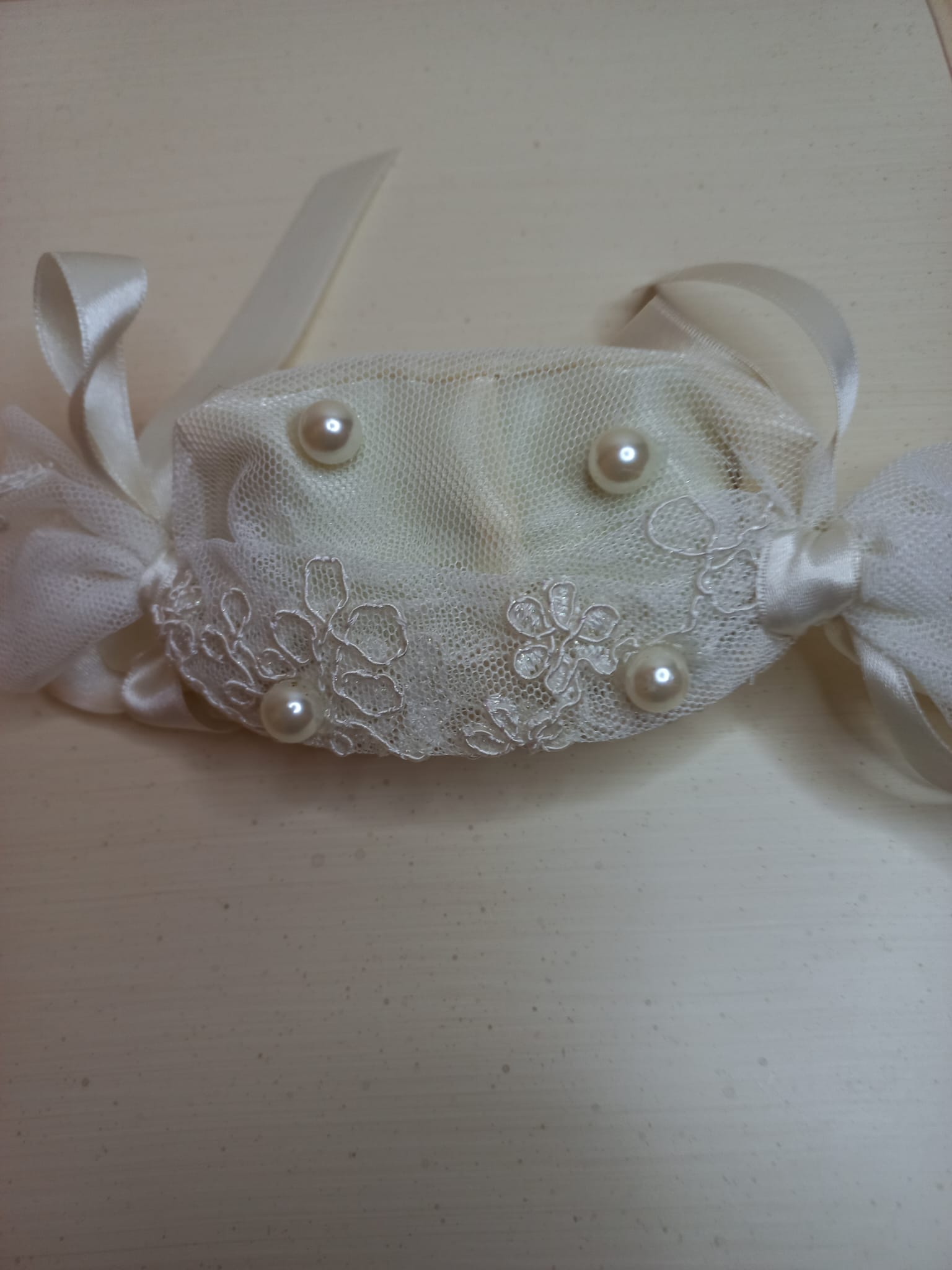 Saponetta a Caramella in Pizzo - Bomboniera Artigianale