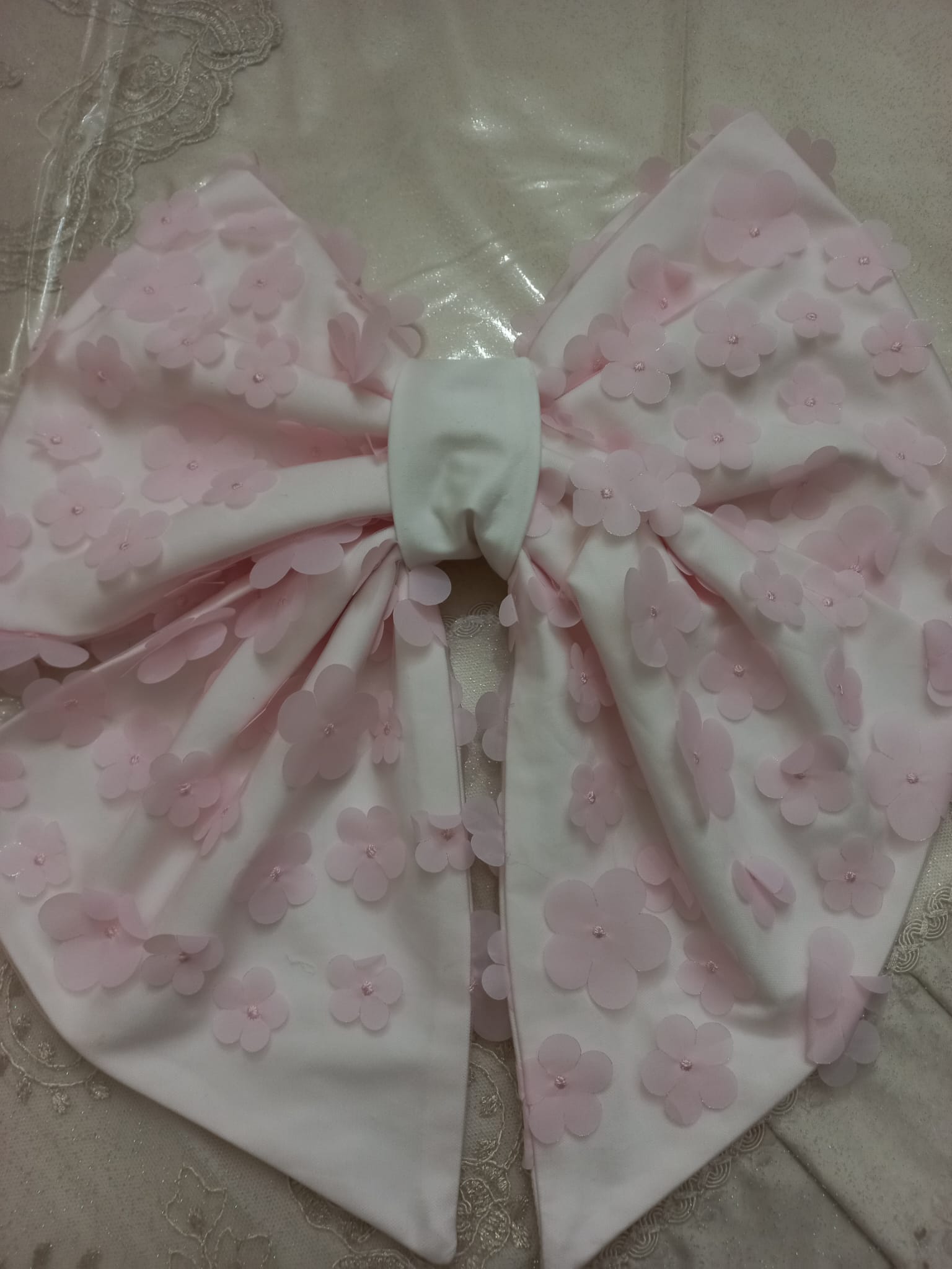 Fiocco Nascita Farfalla in Tulle Rosa – Fatto a Mano, Personalizzabile