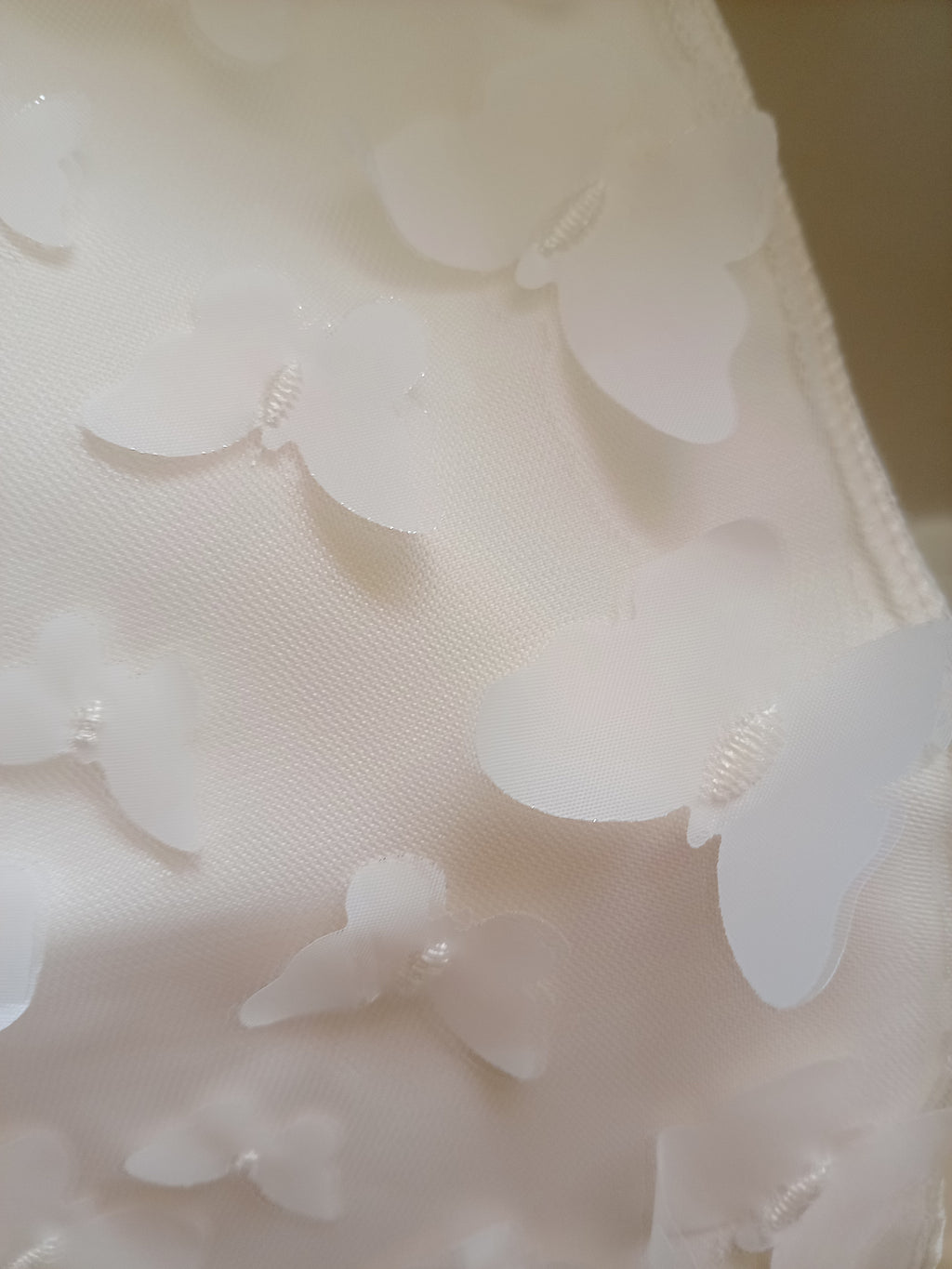 Copertina Neonata in Raso e Tulle con Farfalle – Fatto a Mano, Avorio