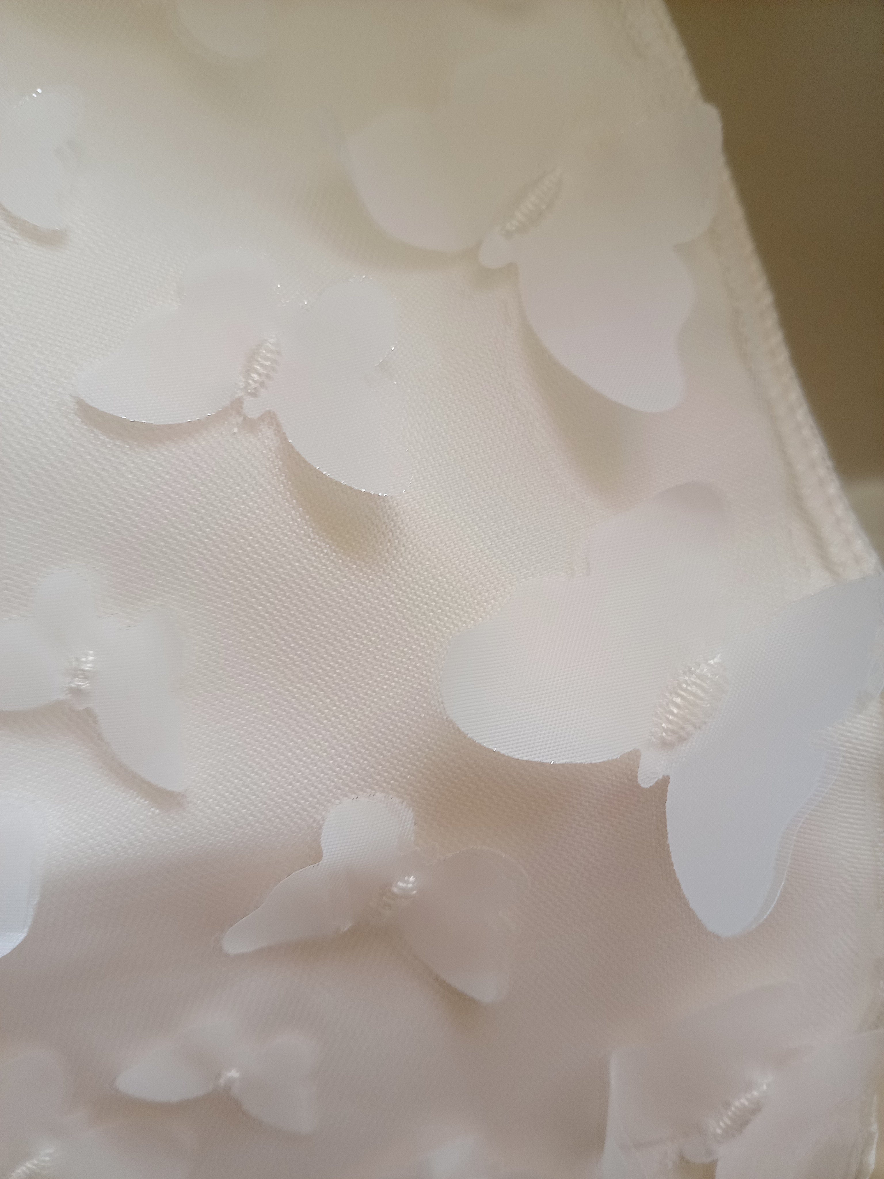 Copertina Neonata in Raso e Tulle con Farfalle – Fatto a Mano, Avorio