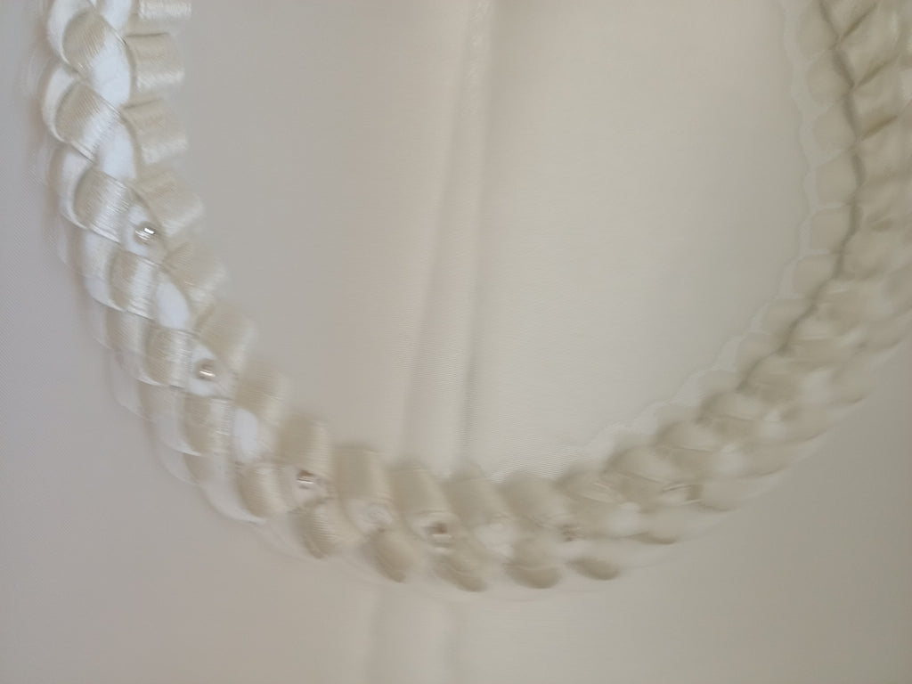 Cintura Effetto Treccia con Nastro Rasato – Accessorio Sposa Fatto a Mano
