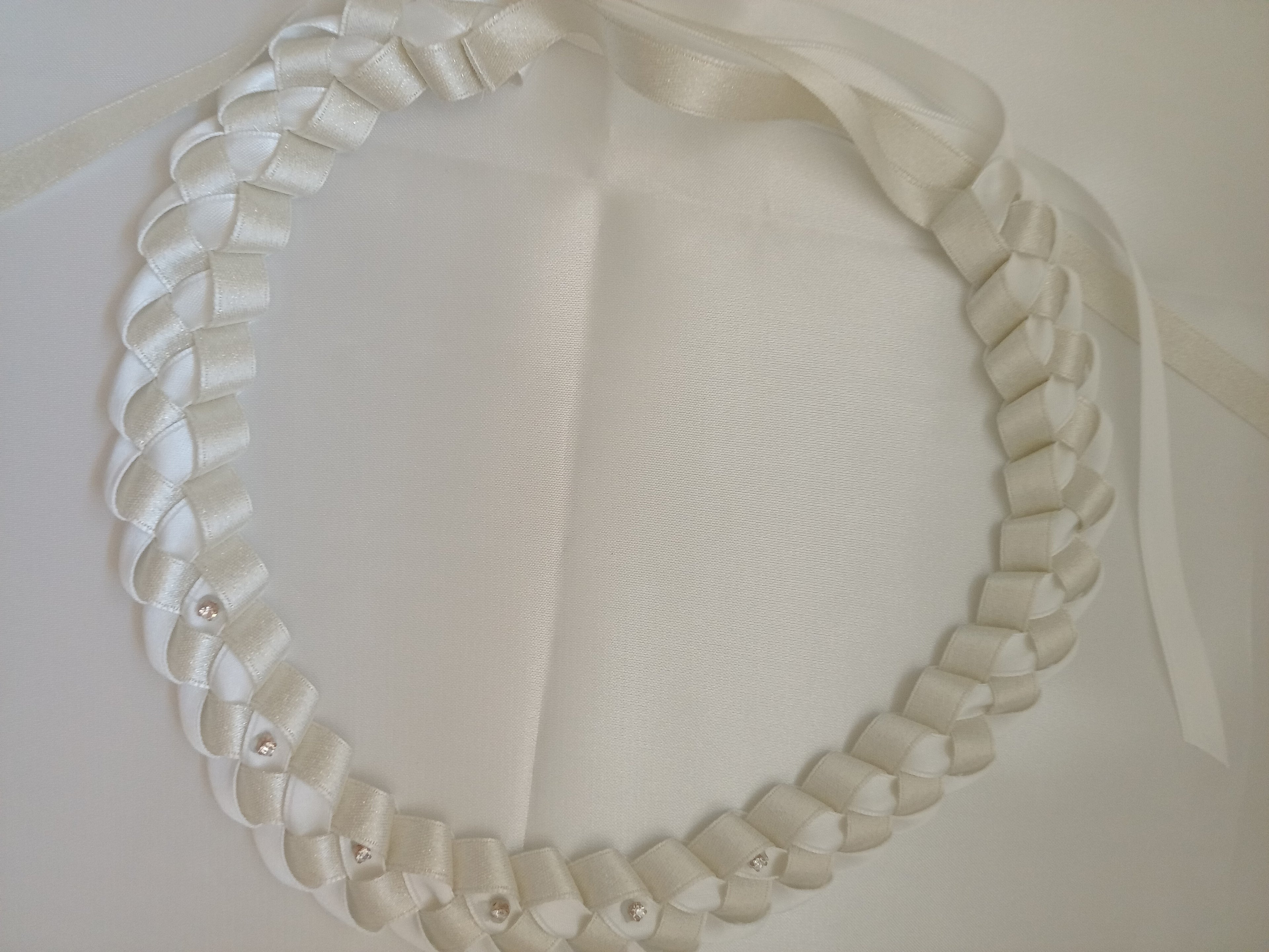 Cintura Effetto Treccia con Nastro Rasato – Accessorio Sposa Fatto a Mano