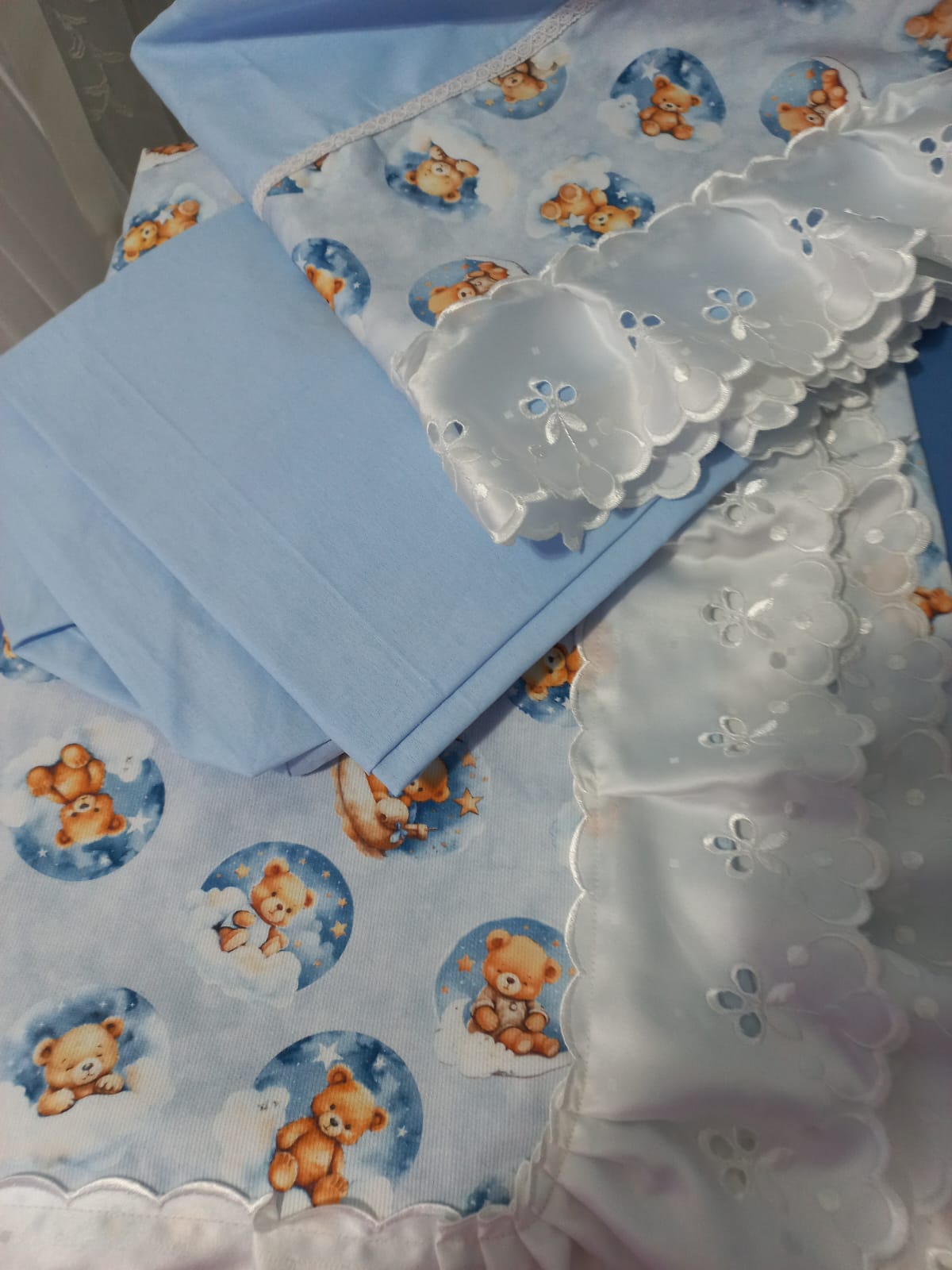 SET COPERTA LETTINO REALIZZATA A SACCO CON SET LENZUOLO IN COTONE