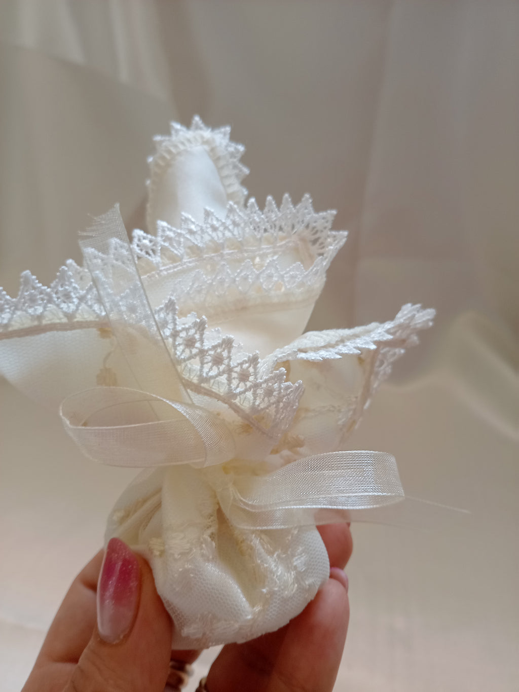 Sacchettino in Pizzo – Portaconfetti, Portariso e Segnaposto Matrimonio