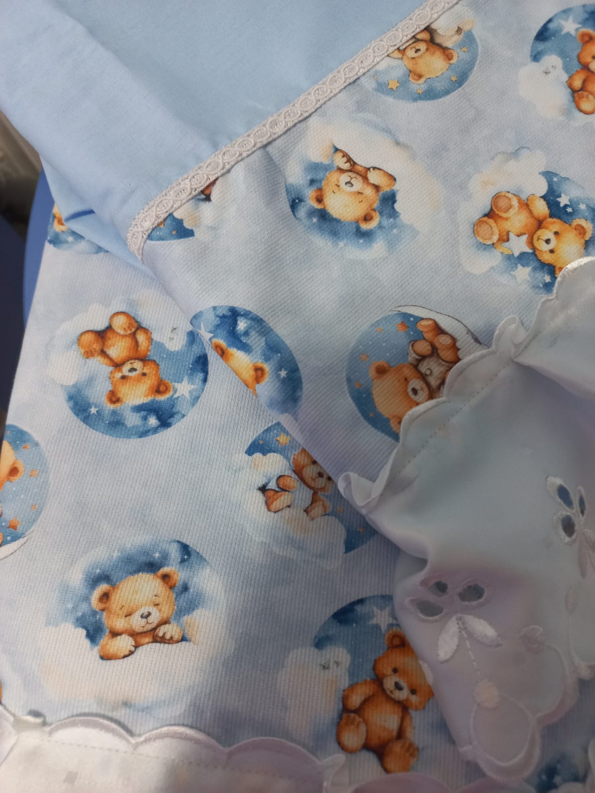 SET COPERTA LETTINO REALIZZATA A SACCO CON SET LENZUOLO IN COTONE