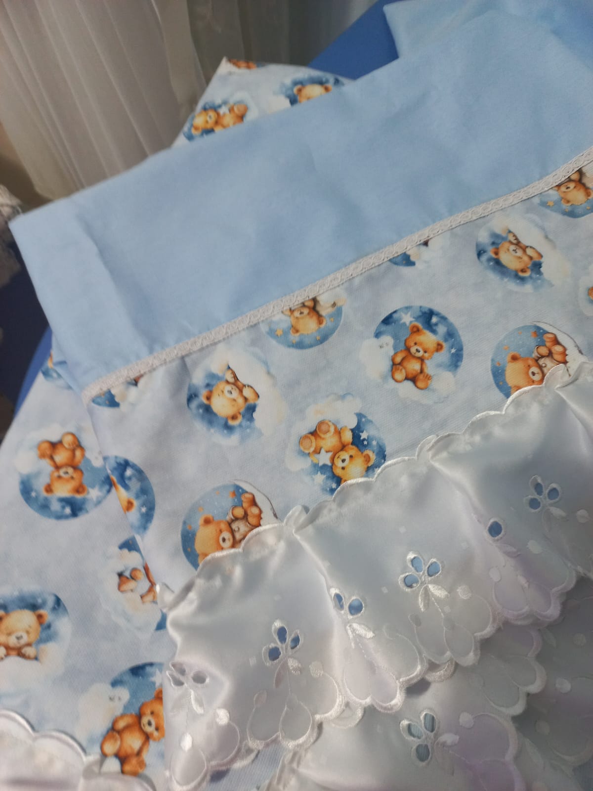 SET COPERTA LETTINO REALIZZATA A SACCO CON SET LENZUOLO IN COTONE